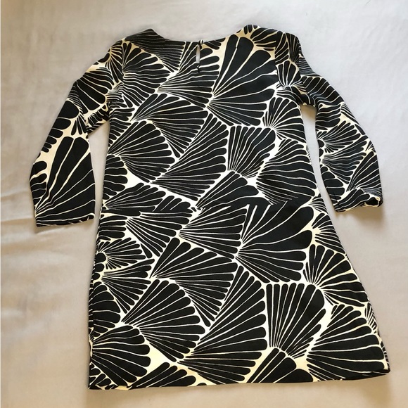 J. Crew Black White 3/4” Sleeve Dress Size 4 - Picture 7 of 8